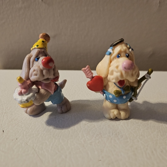 Vintage 1980s Wrinkles the Dog figures Ganz Bros Set of 6 - Picture 7 of 9